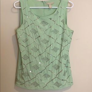 Seafoam polyester sleeveless top